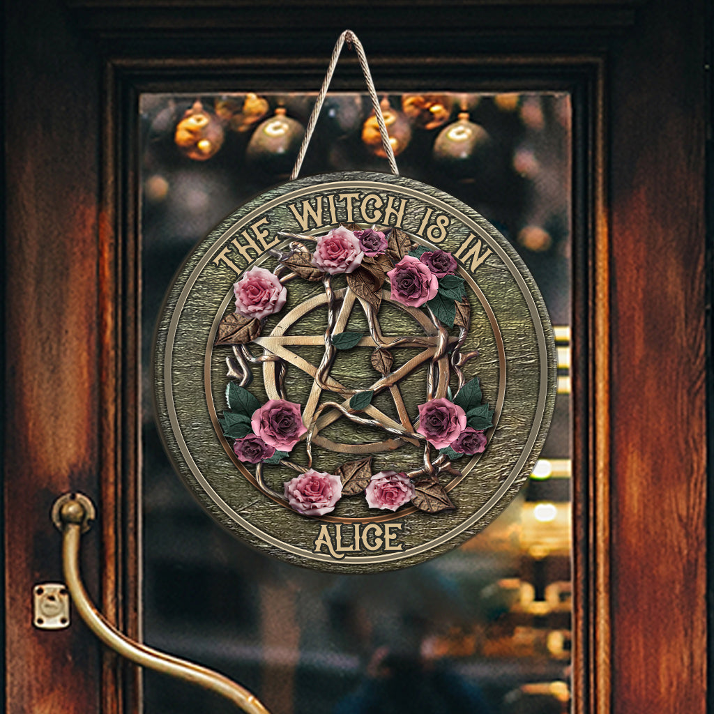 Roses anciennes mystiques - Panneau en bois personnalisé pour sorcière