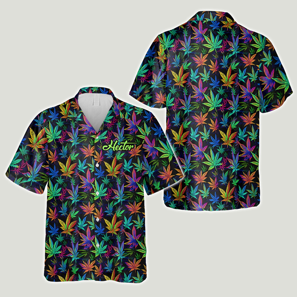 Chemise hawaïenne personnalisée et colorée « 420 »