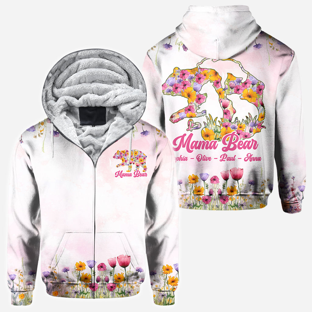 T-shirt personnalisé « Maman Ours » - T-shirt intégral pour maman