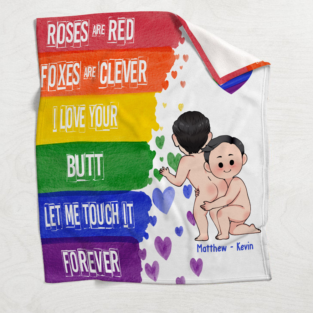 J'aime tes fesses - Couverture de soutien LGBT personnalisée