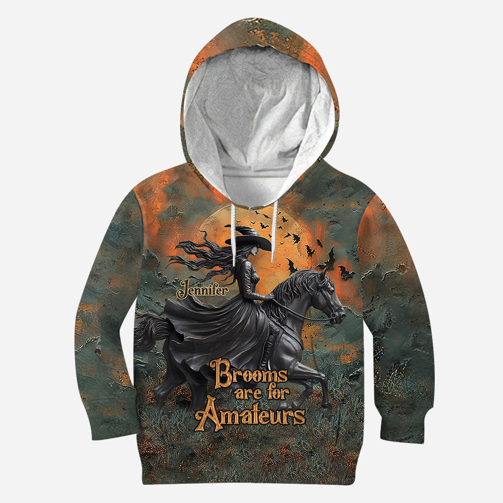 Les balais, c'est pour les amateurs - T-shirt personnalisé avec motif cheval