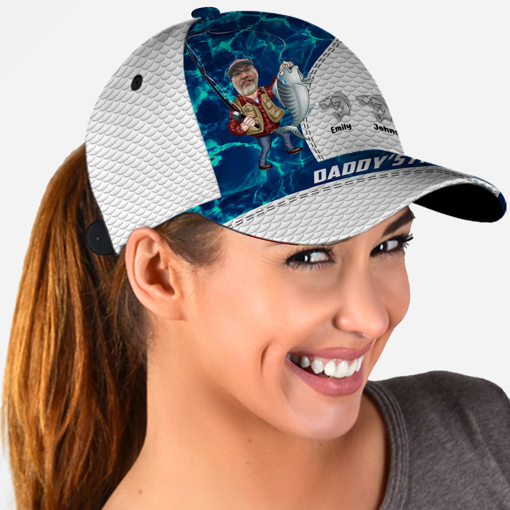 Casquette de pêche classique personnalisée Reel Cool Dad avec drapeau américain