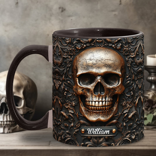 Mug personnalisé à motif crâne pour les amoureux des crânes