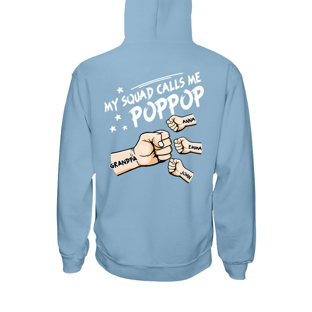 Mon équipe m'appelle Papi - T-shirt et sweat à capuche personnalisés pour grand-père