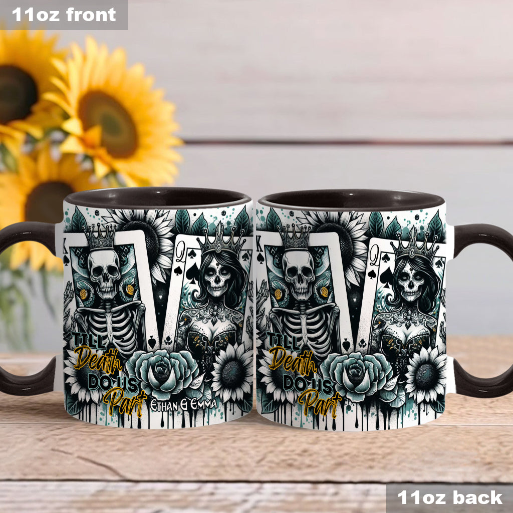 Jusqu'à ce que la mort nous sépare - Mug personnalisé à motif tête de mort