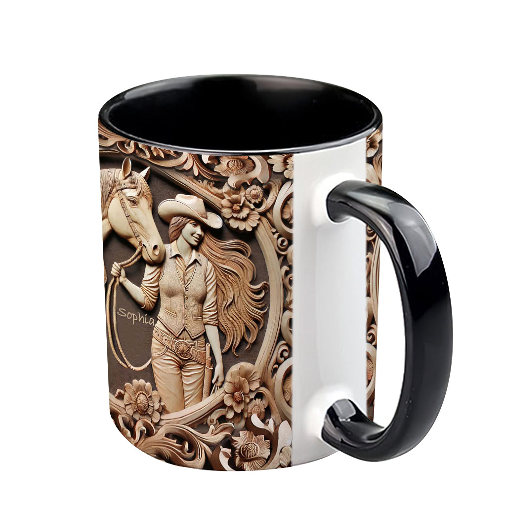 Mug personnalisé « Une fille et son cheval »