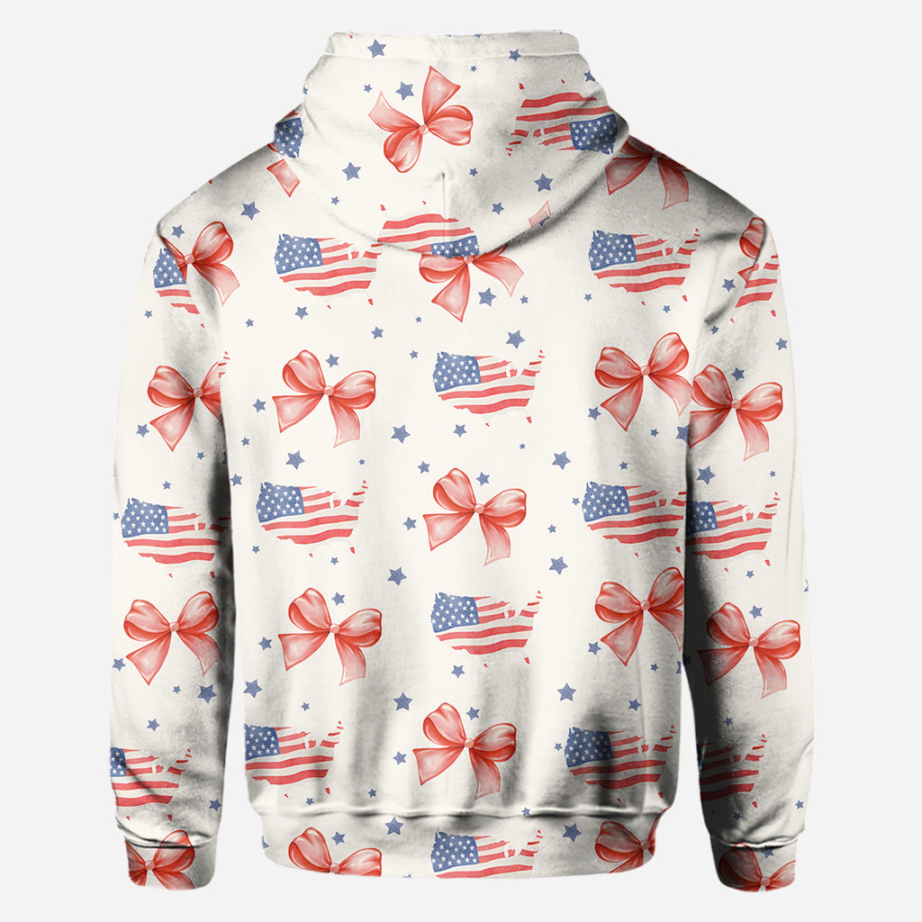 T-shirt Coquette American Girl personnalisé pour la fête nationale américaine (4 juillet)
