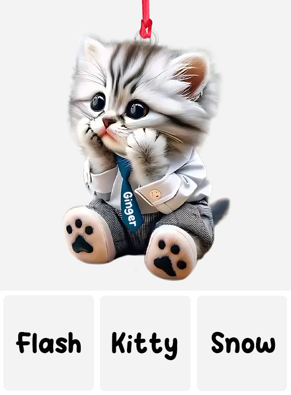 Chat mignon - Ornement personnalisé en forme de chat