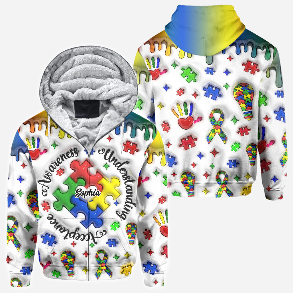 Autism Awareness - Personalized Autism Awareness All Over Shirt