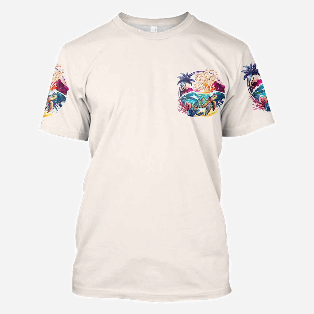 Salty Lil' Beach - T-shirt personnalisé avec motif tortue