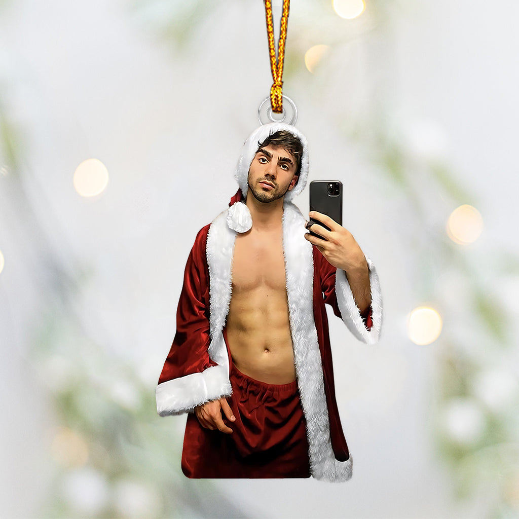 Ornement photo cadeau pour petite amie - Ornement personnalisé pour couple.