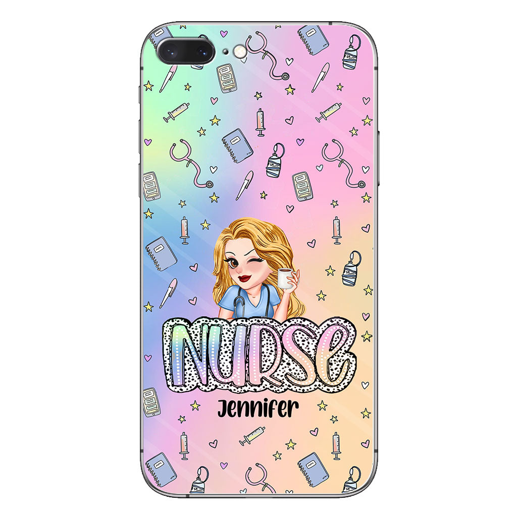 Vie d'infirmière - Étui de téléphone transparent personnalisé pour infirmière