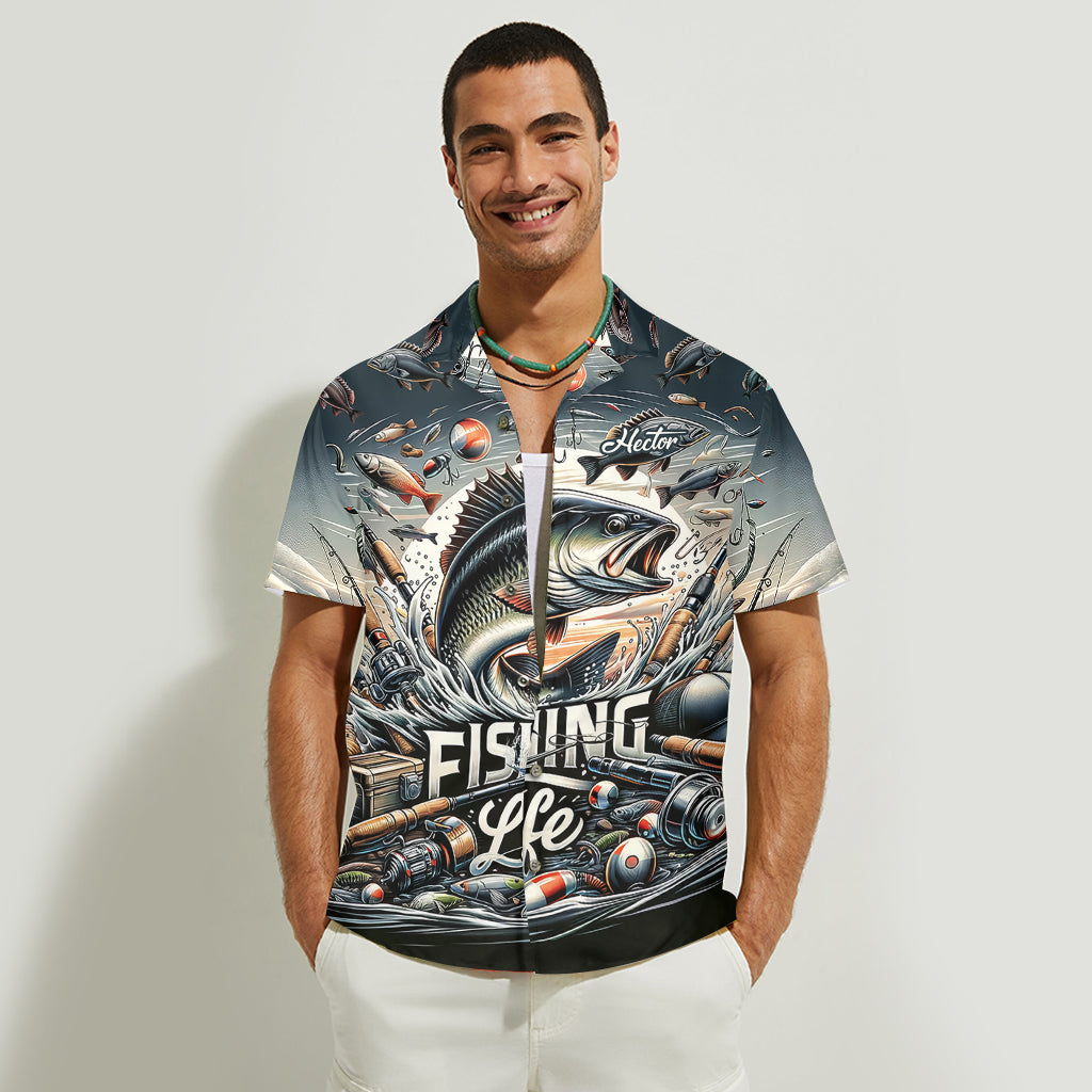Fishing Life - Personalized Fishing Hawaiian Shirt