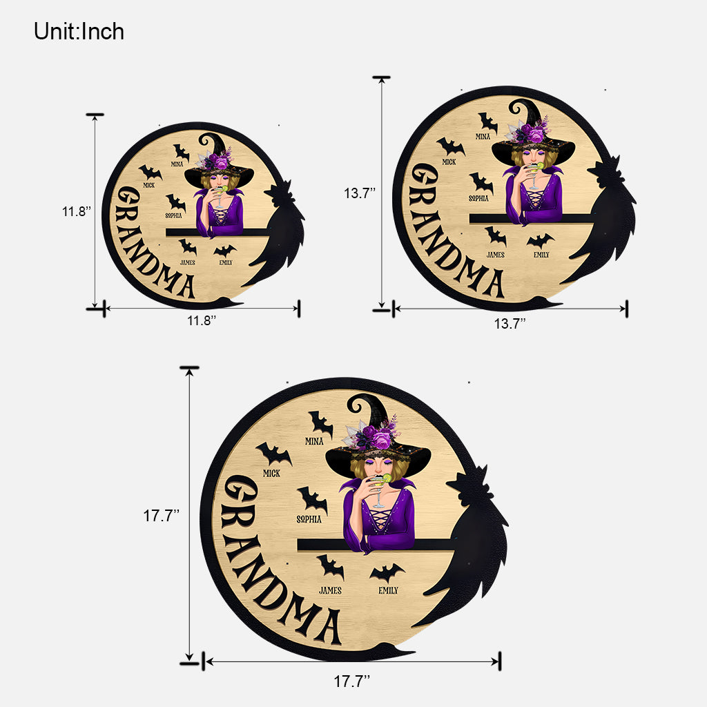 Happy Halloween - Personalized Grandma Custom Shaped Wood Sign