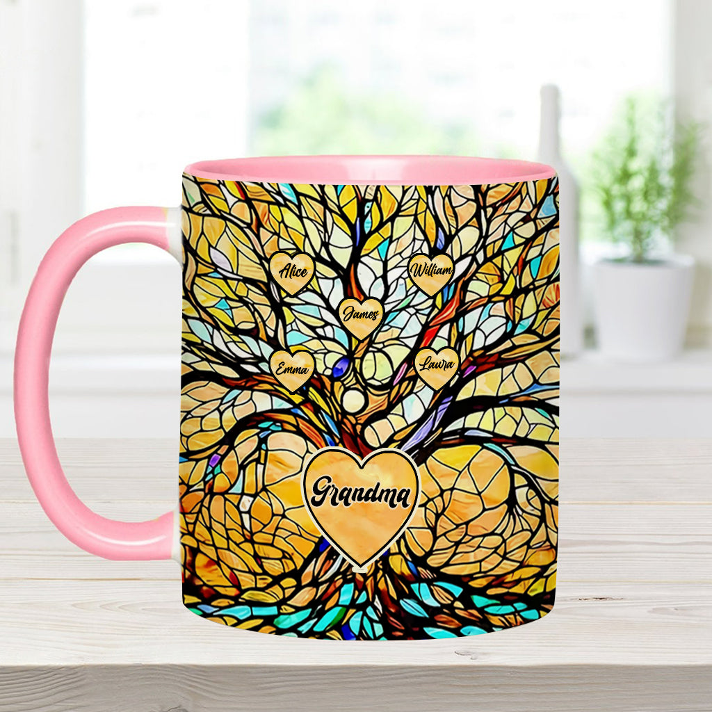 Our Family Tree - Personalized Grandma Accent Mug