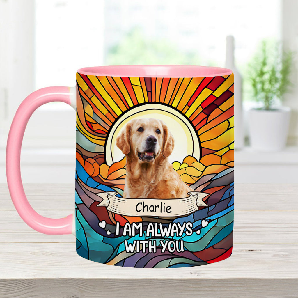 I'm Always With You Any Photo - Personalized Dog Accent Mug