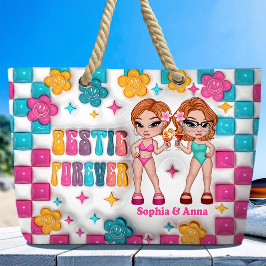 Meilleure amie pour toujours - Sac de plage personnalisé pour meilleure amie