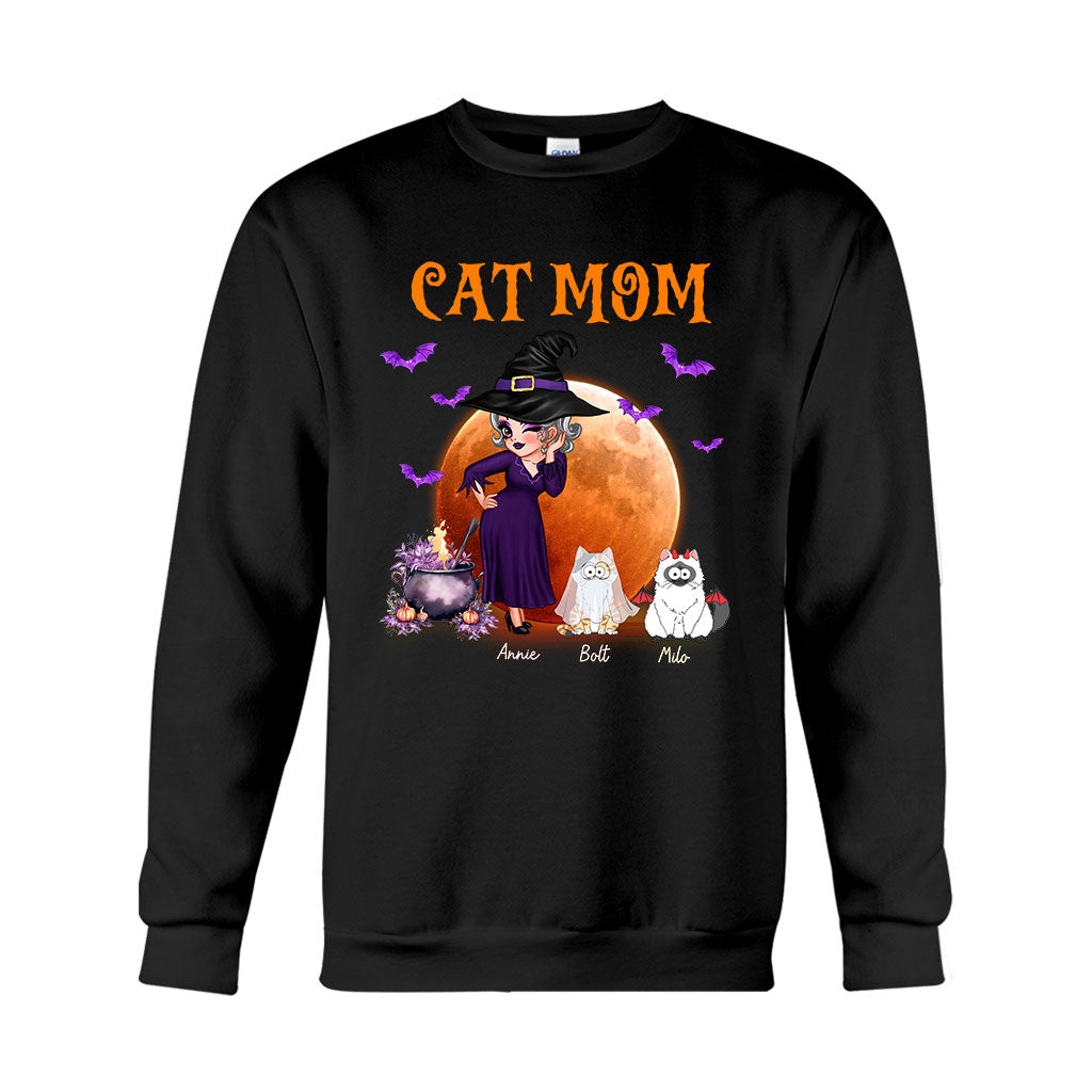 T-shirt et sweat à capuche personnalisés « Maman Chat Sorcière » - T-shirt et sweat à capuche personnalisés pour chats