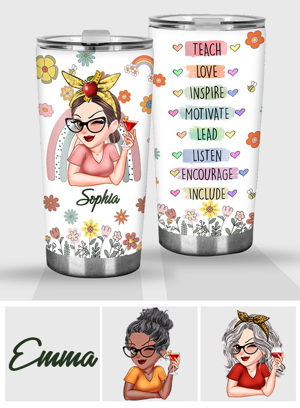 Teach Love Inspire - Personalized Teacher Tumbler