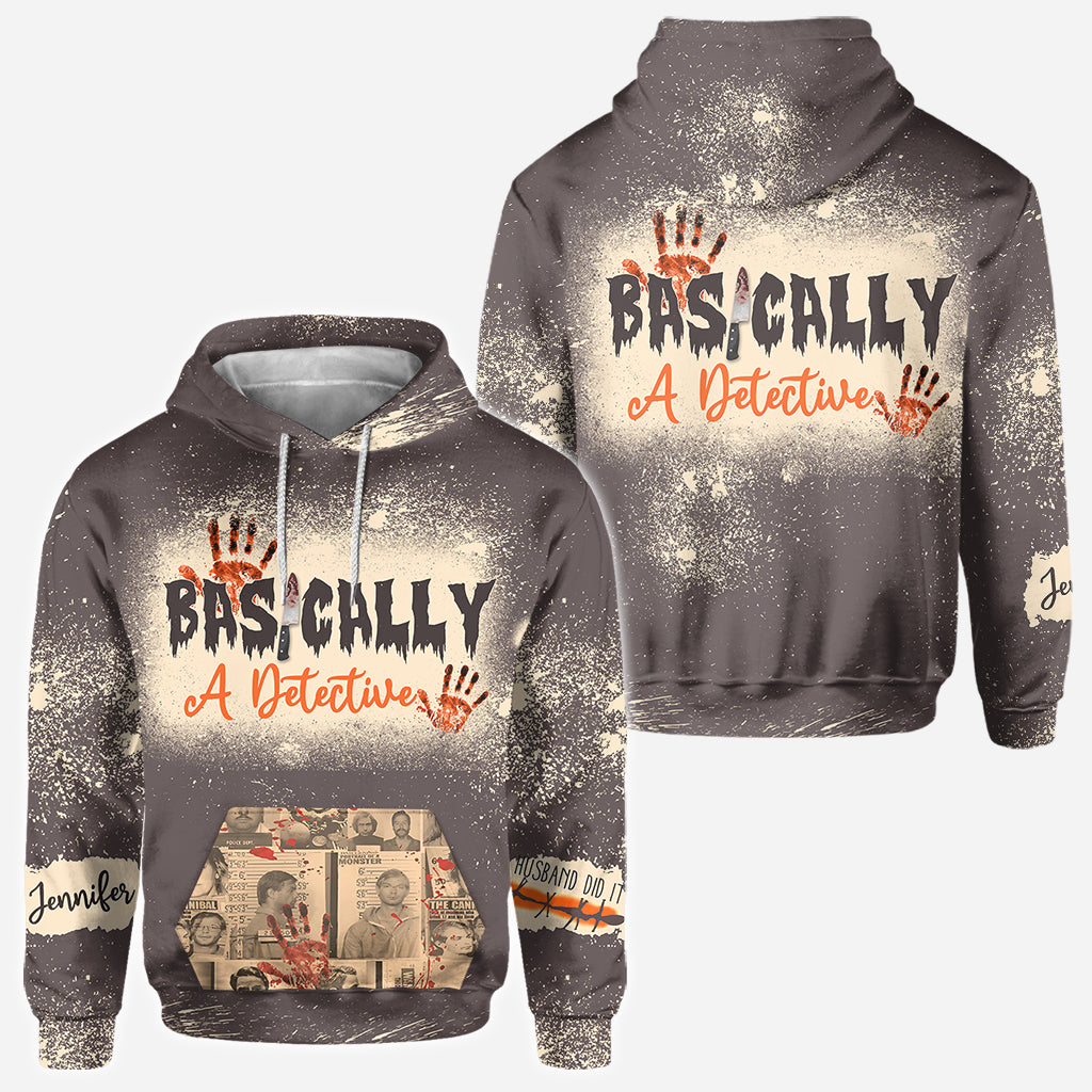 T-shirt personnalisé intégral « En gros, un détective »