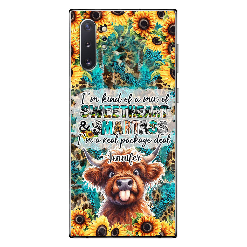 Sassy Highland Cow - Personalized Phone Case