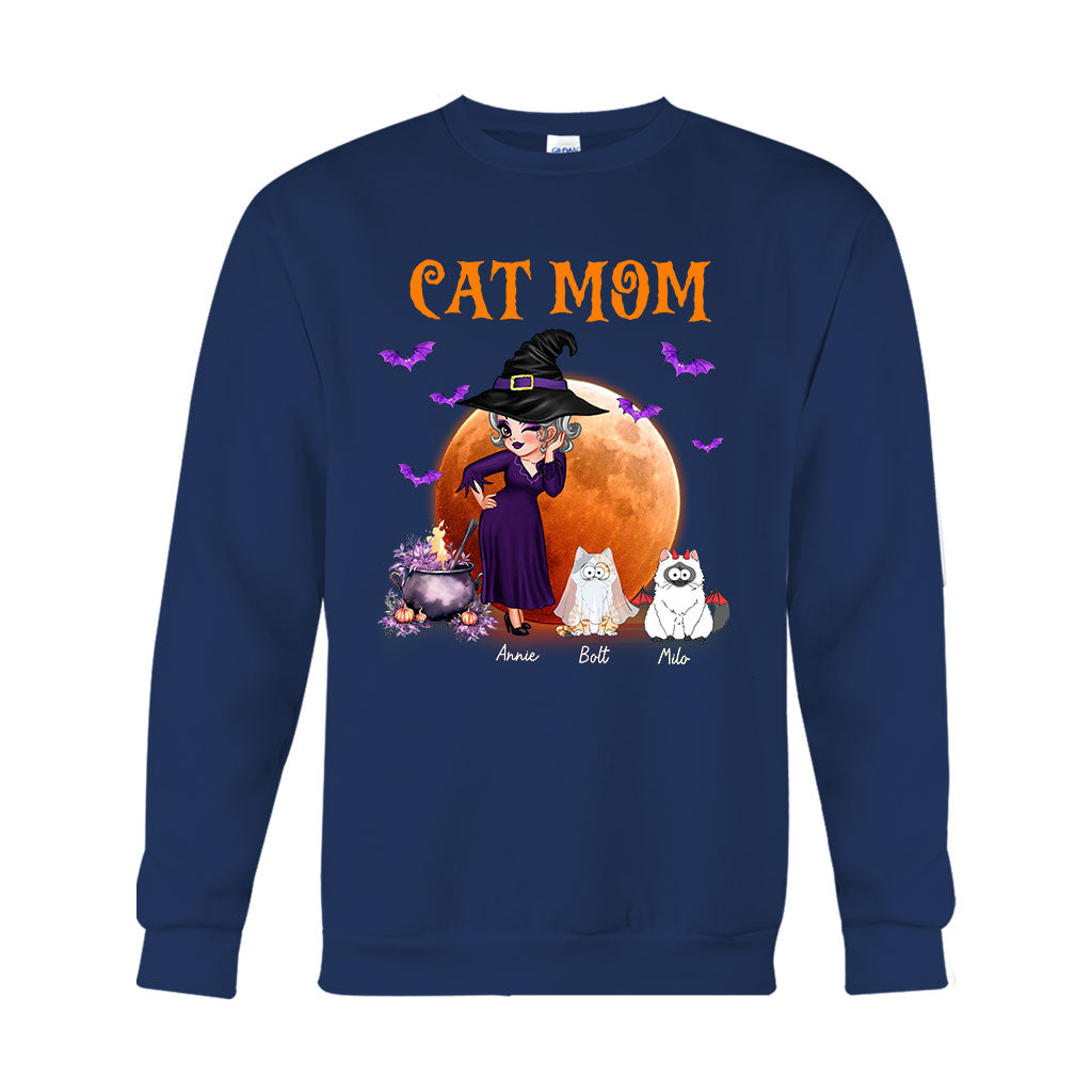 T-shirt et sweat à capuche personnalisés « Maman Chat Sorcière » - T-shirt et sweat à capuche personnalisés pour chats