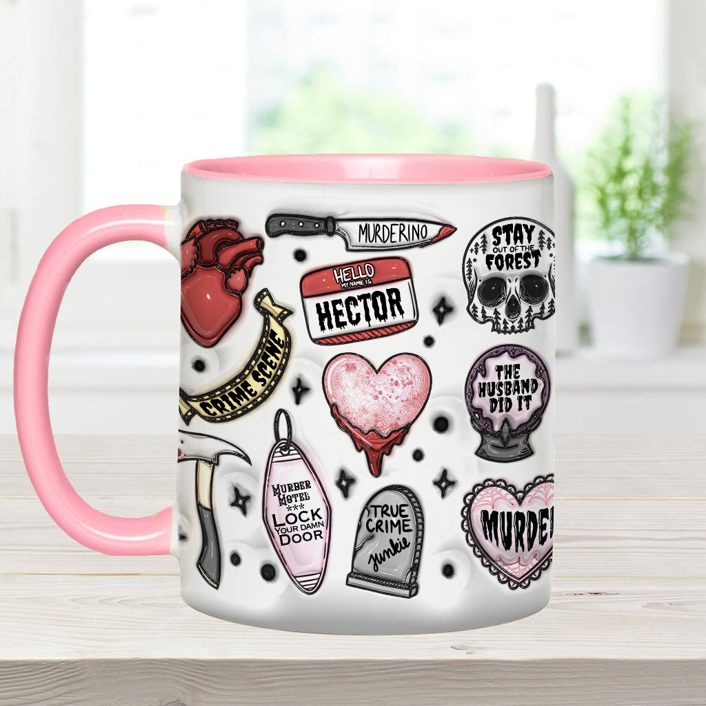 Mug personnalisé « Accro aux faits divers »