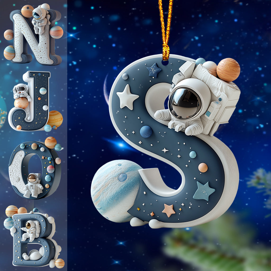 Space Letter Ornament - Personalized Kid Ornament