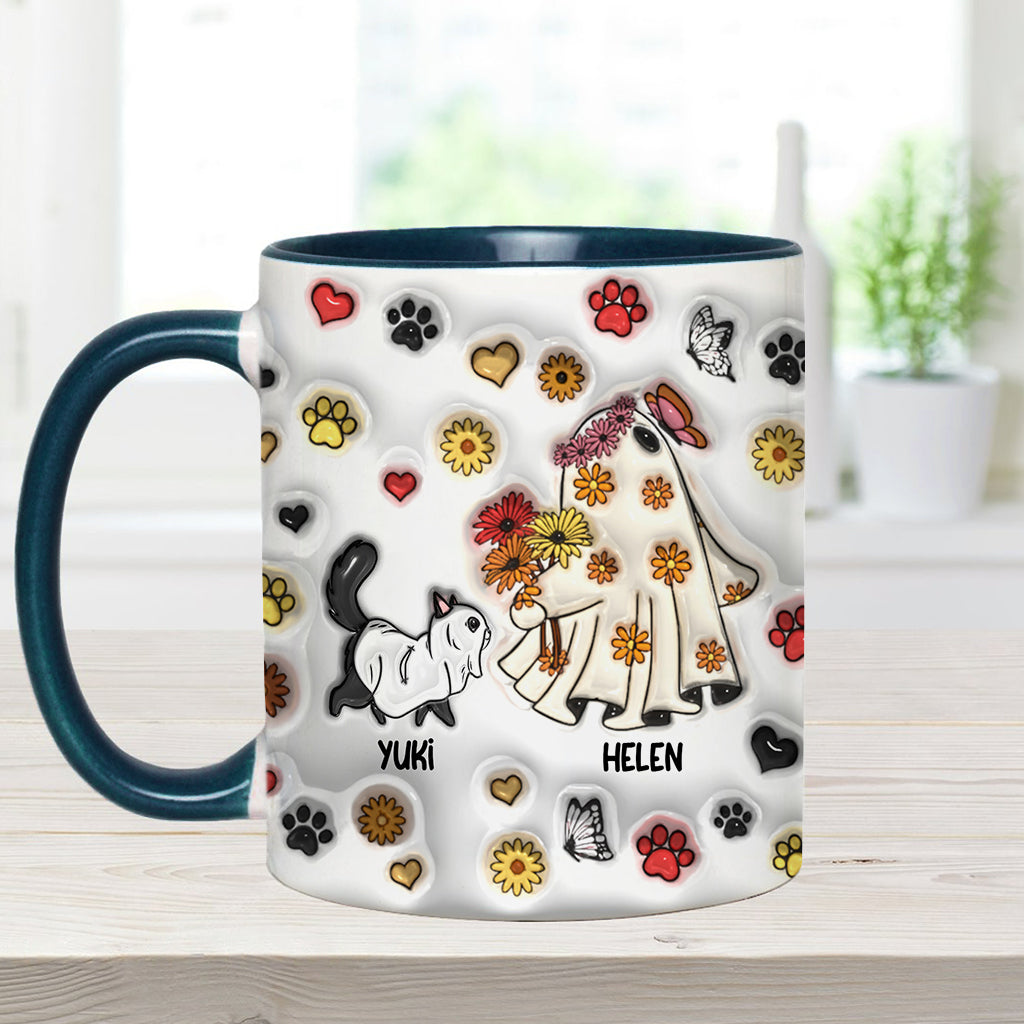 Cute Ghosts - Personalized Cat Accent Mug