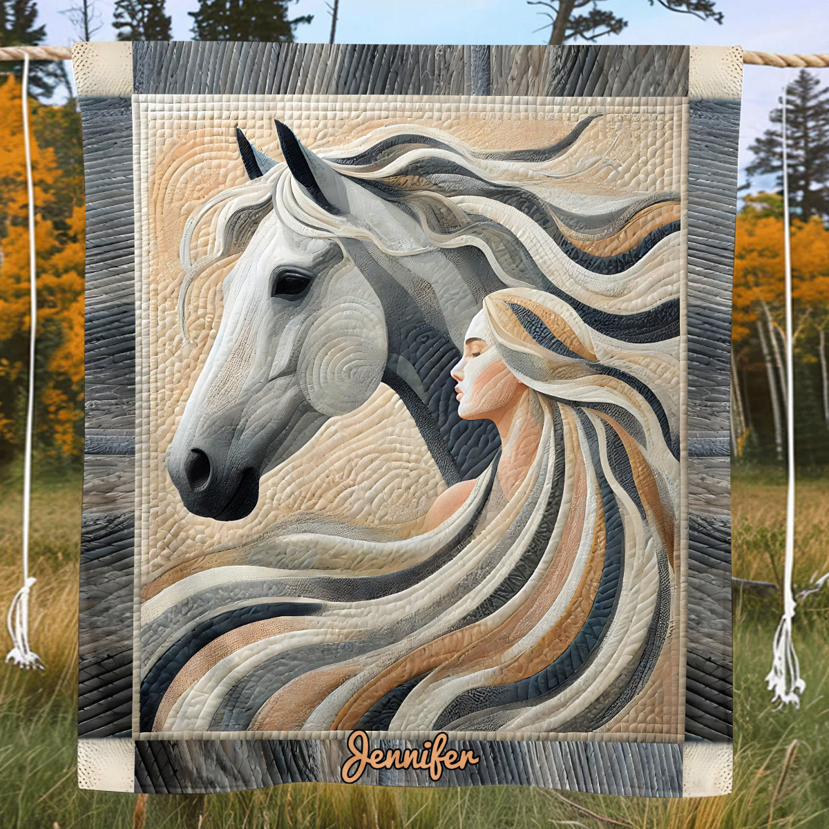 Juste une fille qui aime les chevaux - Couverture à cheval personnalisée