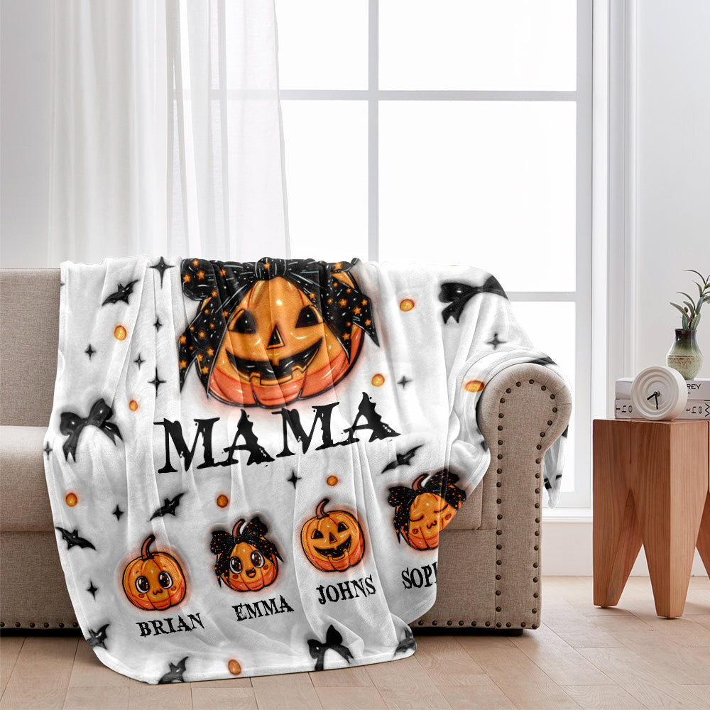Spooky Mama Grandma Nana - Personalized Mother Blanket