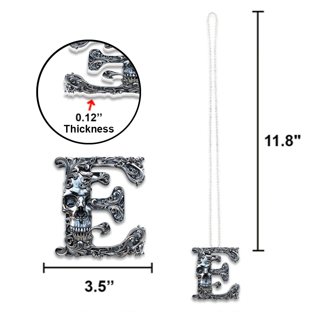 Skull Alphabet - Personalized Skull Car Ornament