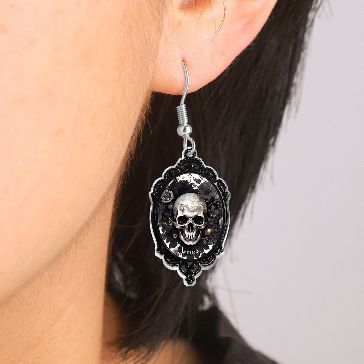 Mysterious Skull - Personalized Skull Earrings