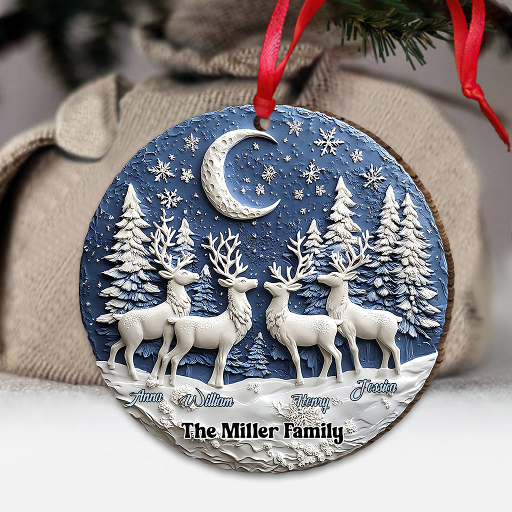 Beautiful Night Silent Night - Personalized Family Ornament