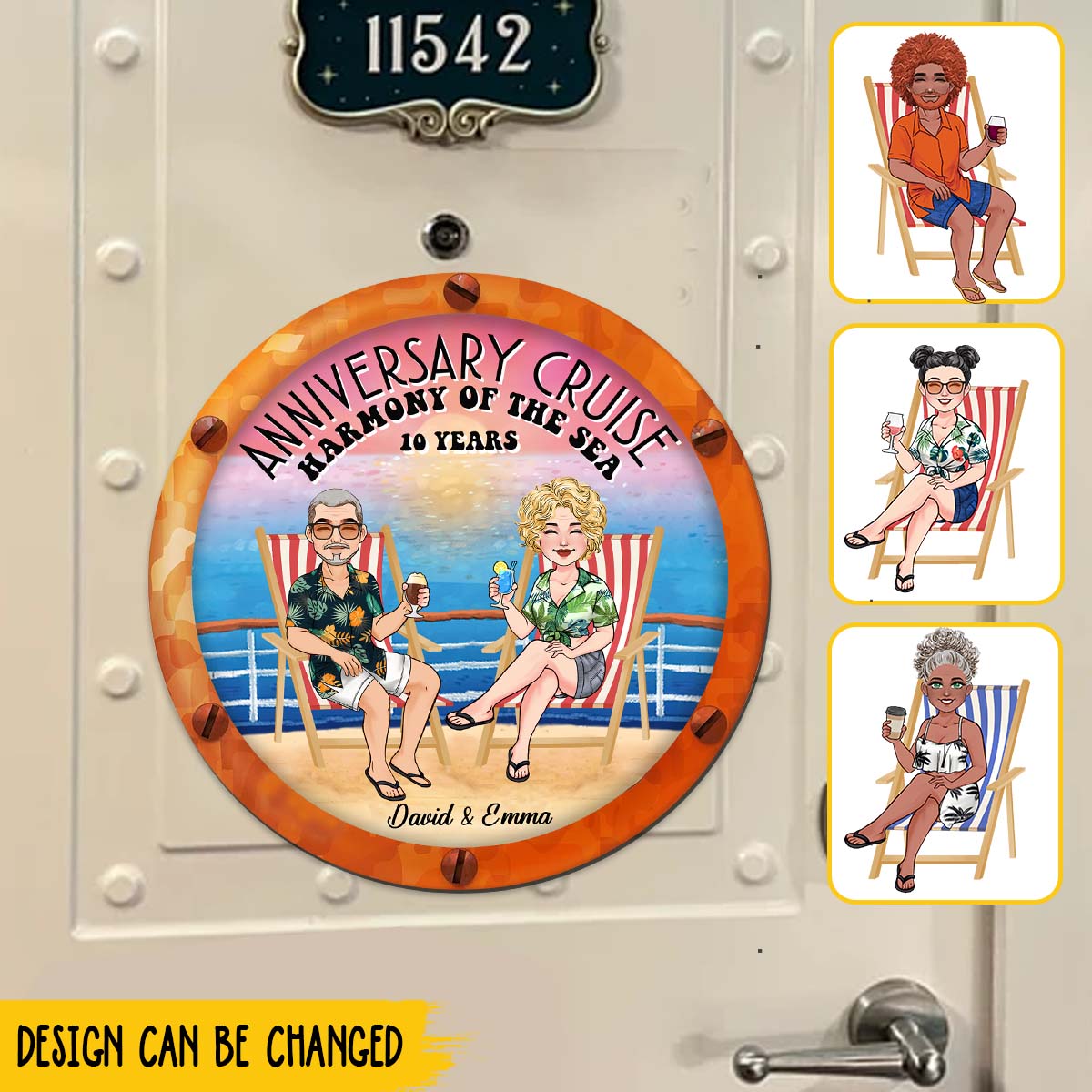 Décorations de porte pour croisière anniversaire - Aimant de croisière personnalisé