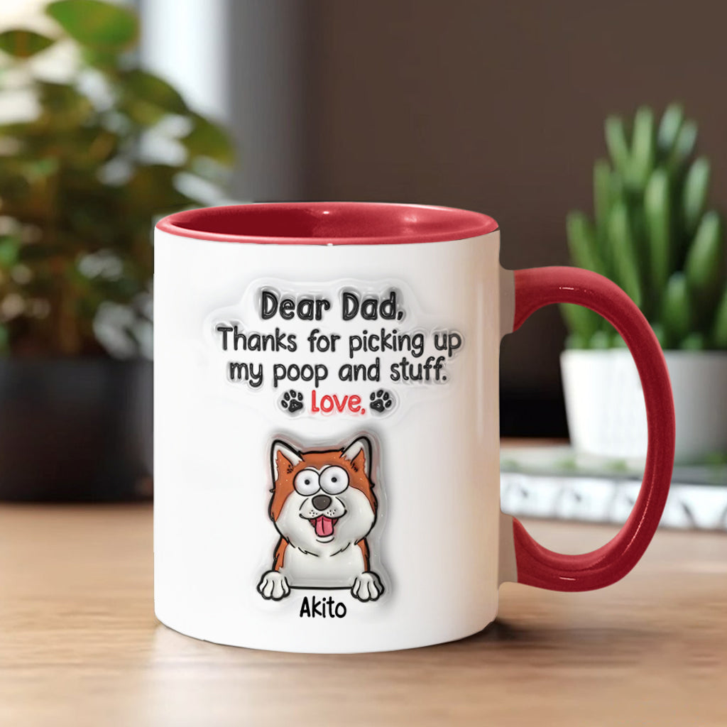 Merci d'avoir ramassé mes crottes - Mug personnalisé avec motif chien