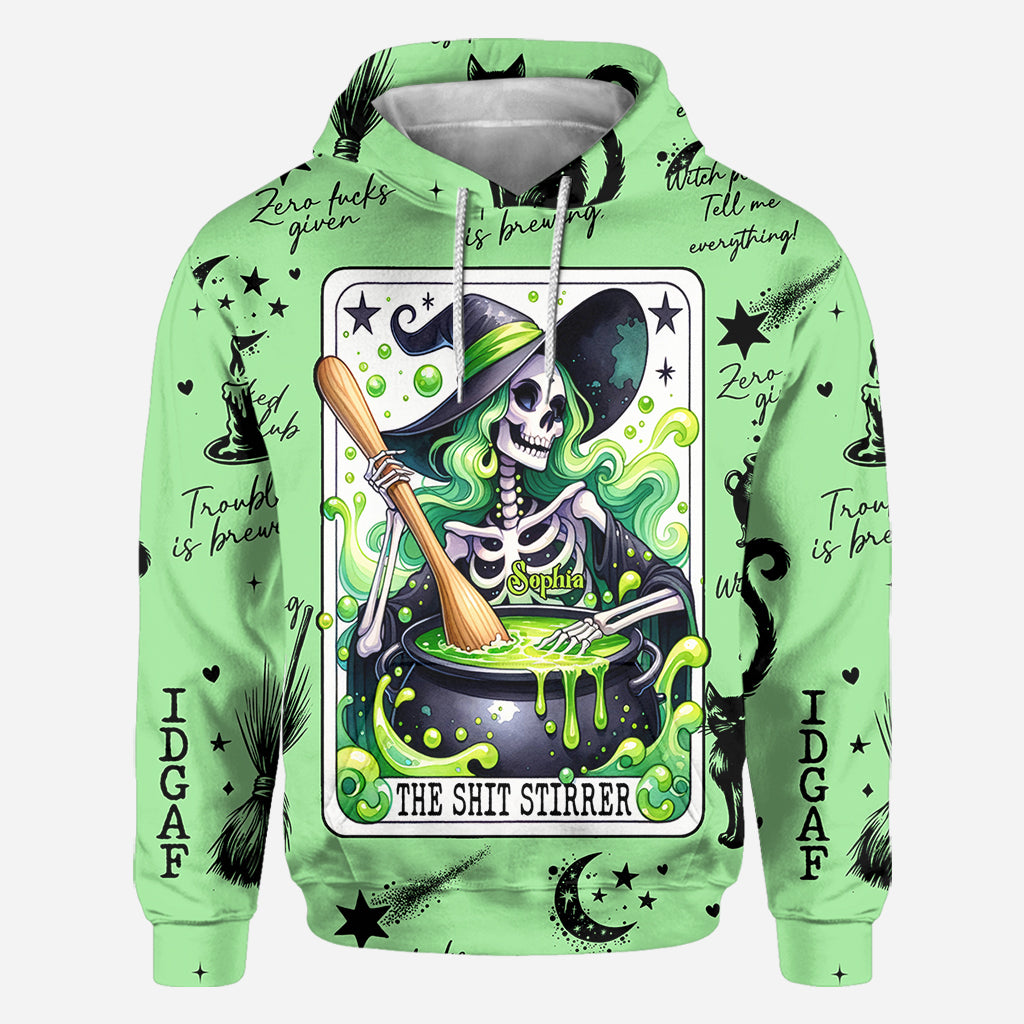 T-shirt personnalisé « La faiseuse de troubles » - Sorcière intégrale