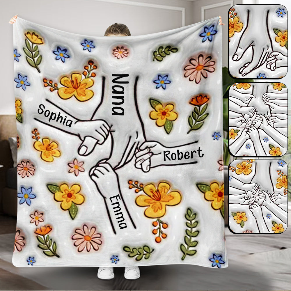 Tu tiens notre main - Couverture personnalisée pour maman