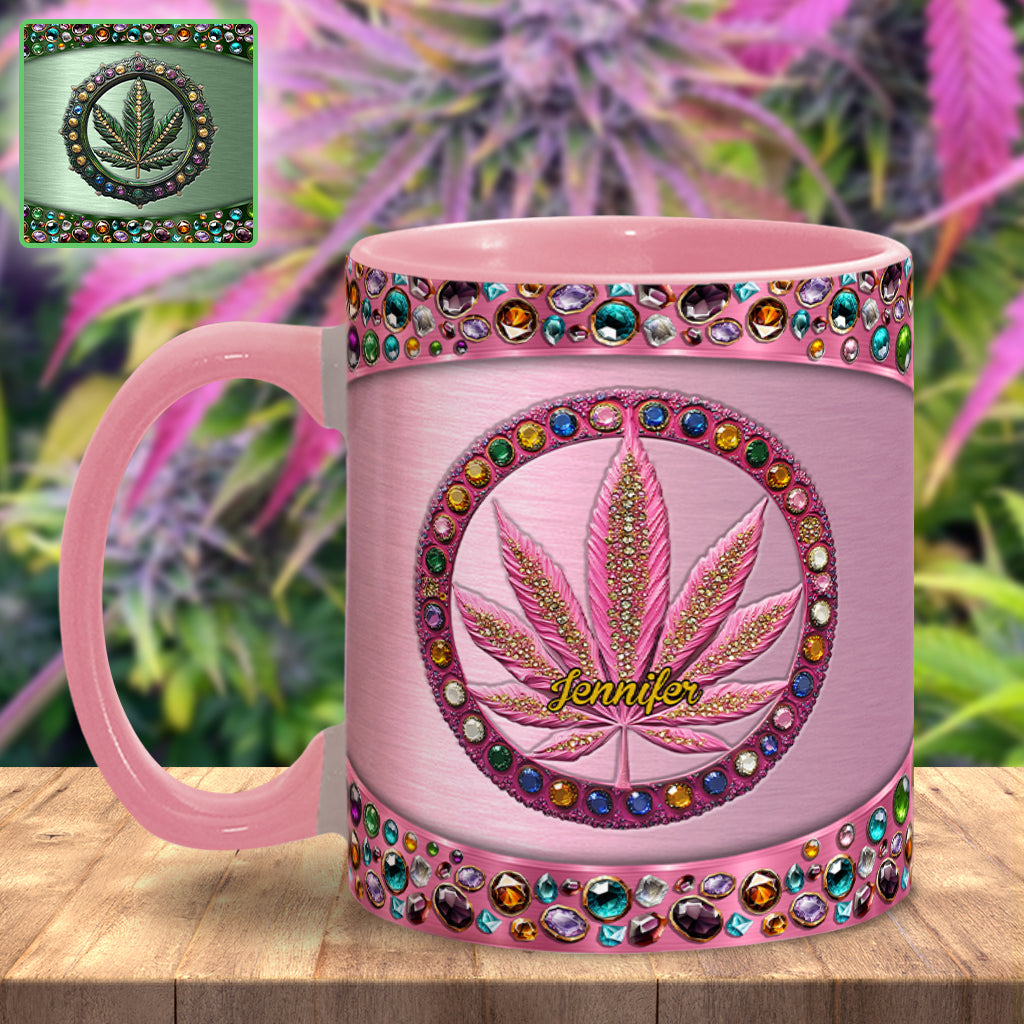 Mug personnalisé « Stoner Chick » avec motif cannabis