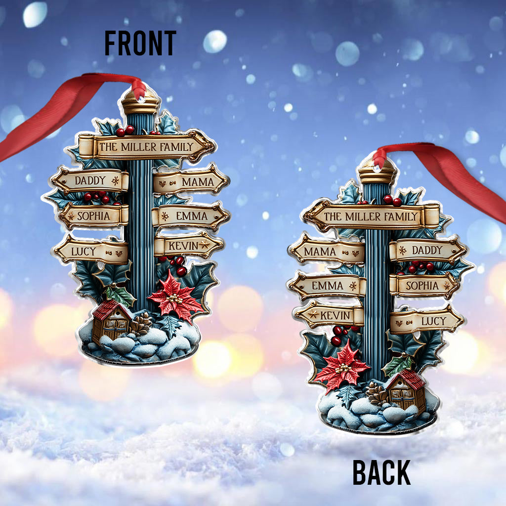 La joie de Noël, c'est la famille - Ornement de Noël personnalisé en forme de famille