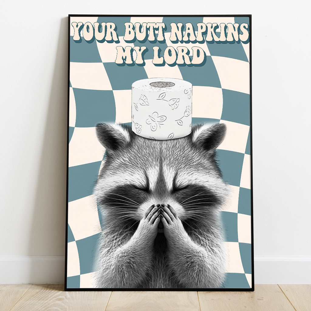 Votre serviette, mon Seigneur - Toile et affiche personnalisées avec raton laveur