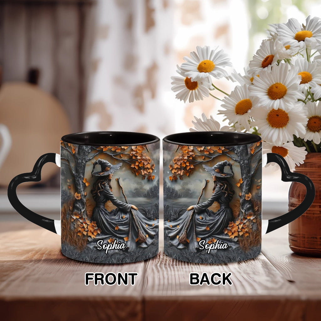 Beautiful Witch - Personalized Witch Heart Handle Mug
