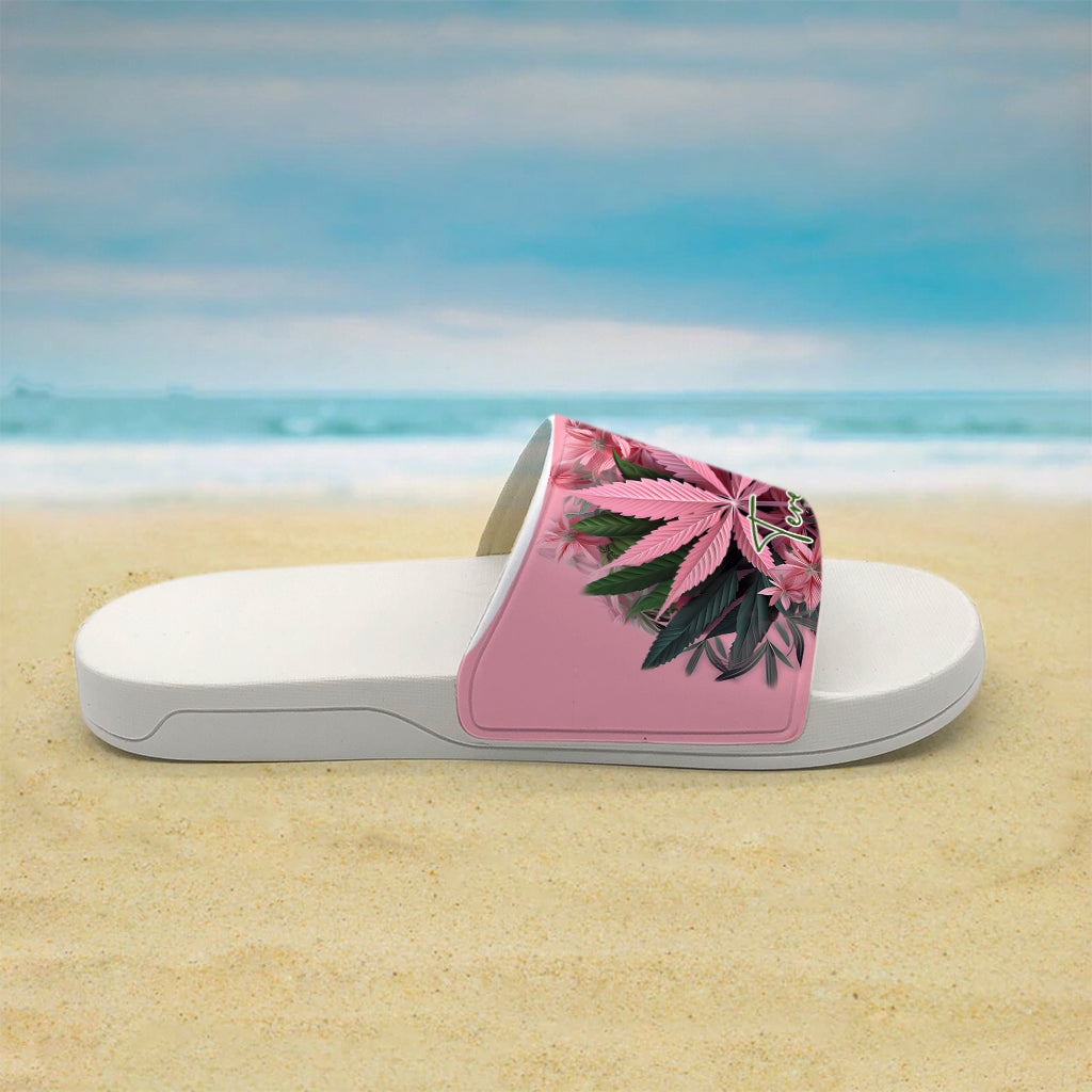 Pretty Lil' Pothead - Personalized Weed Slide Sandals