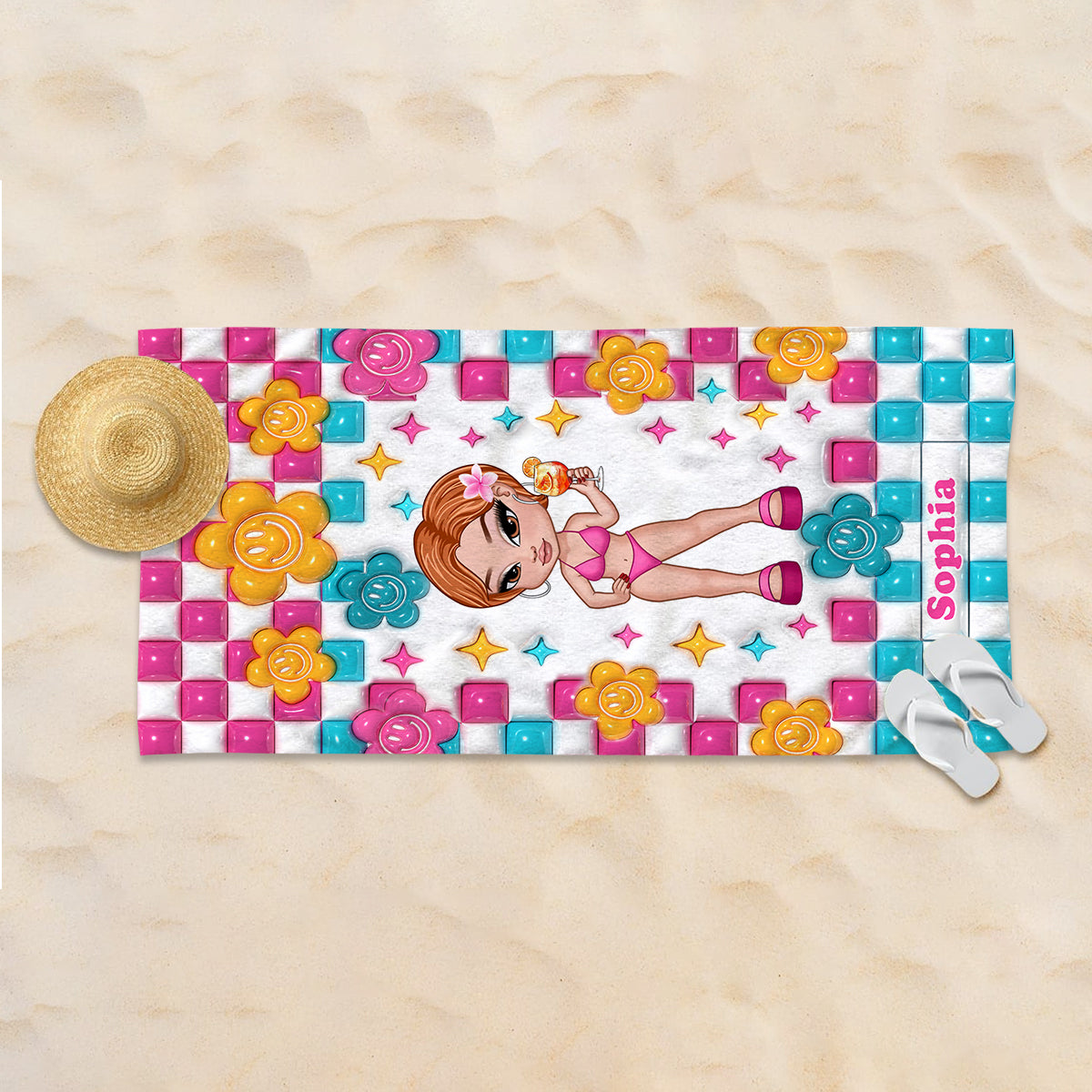 Meilleure amie pour toujours - Serviette de plage personnalisée pour meilleure amie