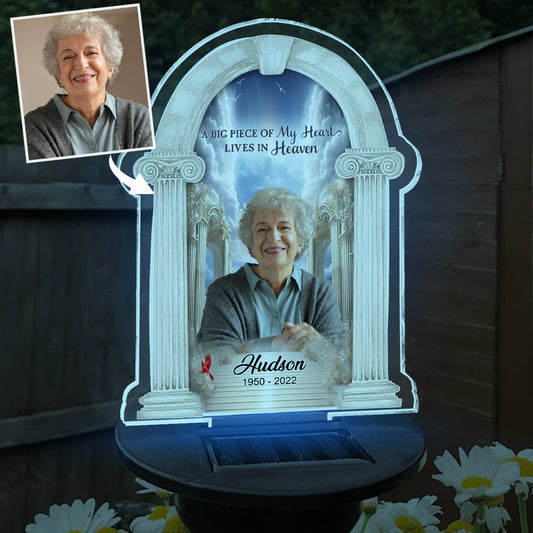 En souvenir de - Lampe solaire commémorative personnalisée pour jardin