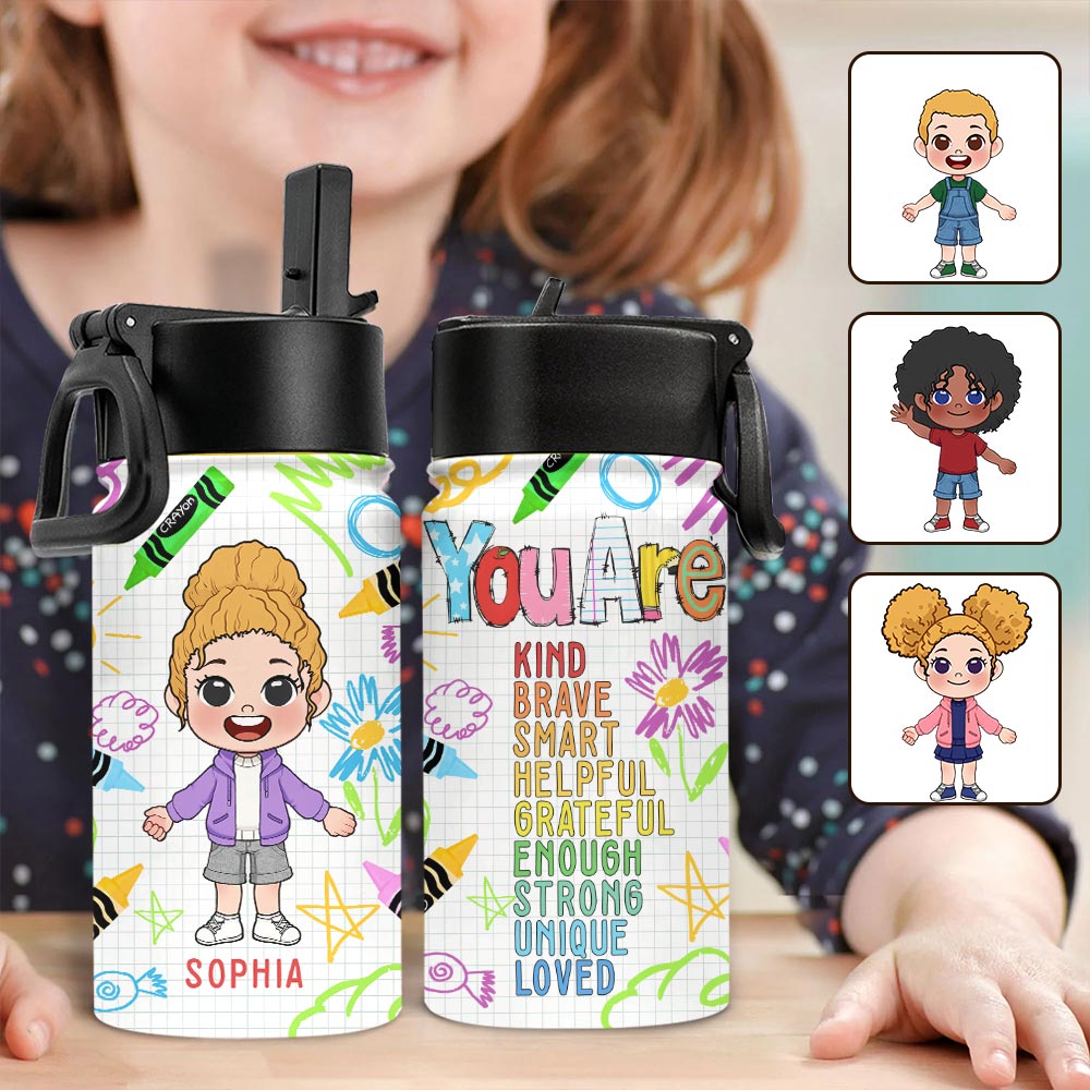 Tu es gentil, tu es aimé - Gourde personnalisée pour enfant