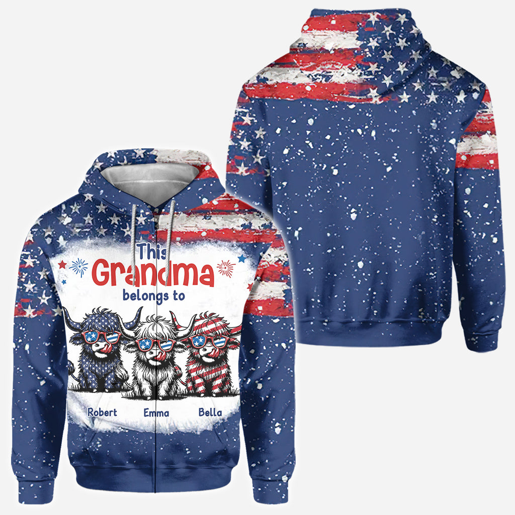 Cette grand-mère appartient à ces adorables petits bouts de chou - T-shirt personnalisé intégral