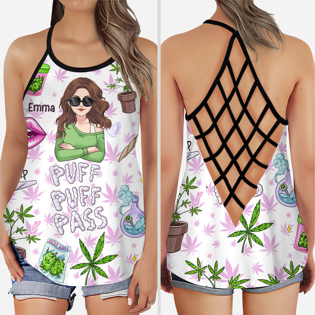 Puff Puff Pass - Débardeur et legging Weed Cross personnalisés