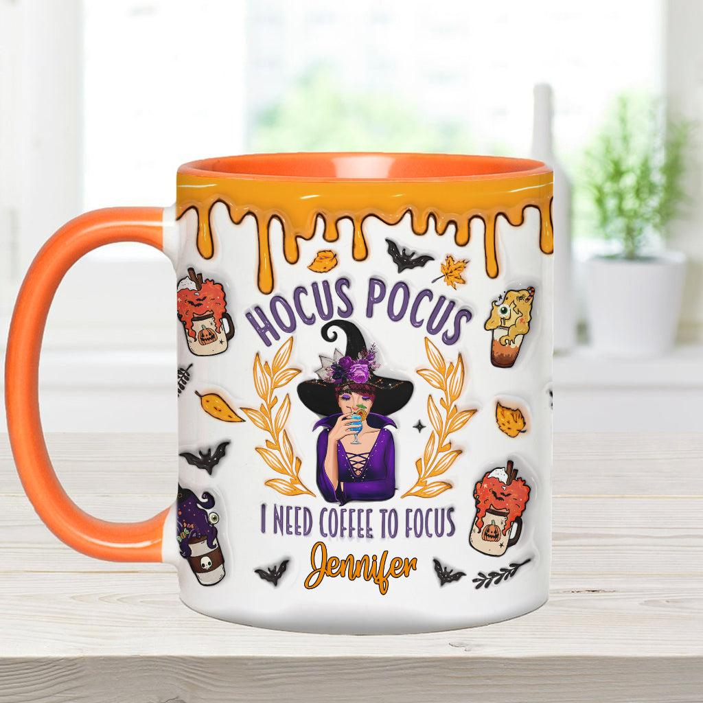 I Need Coffee - Personalized Witch Accent Mug