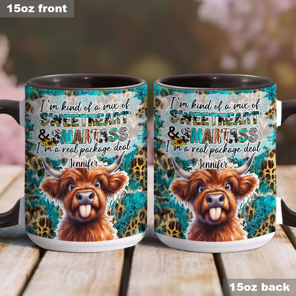 Mug personnalisé « Vache des Highlands impertinente »